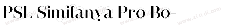 PSL Similanya Pro Bo字体转换